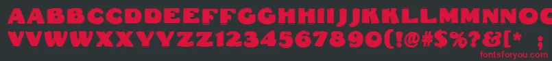 Dsfattycontour Font – Red Fonts on Black Background