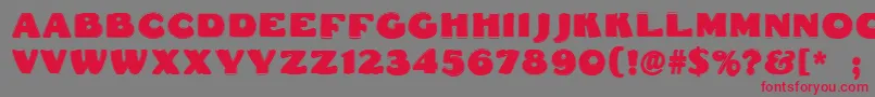 Dsfattycontour Font – Red Fonts on Gray Background