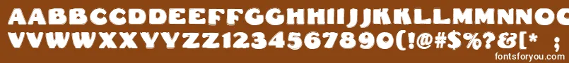 Dsfattycontour Font – White Fonts on Brown Background