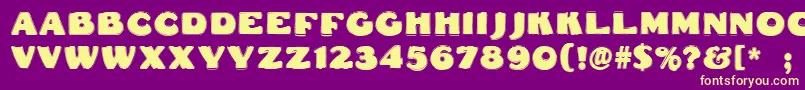 Dsfattycontour Font – Yellow Fonts on Purple Background