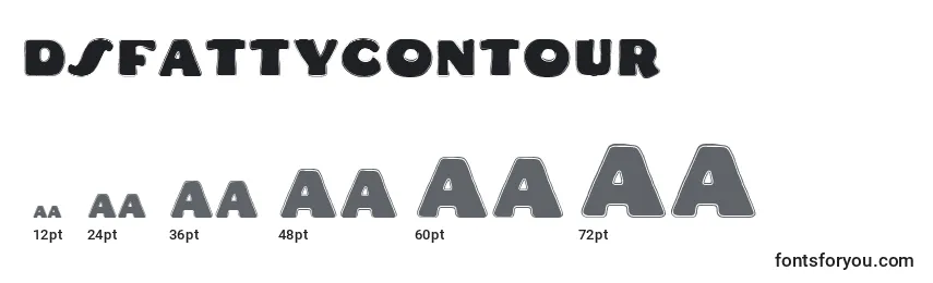 Размеры шрифта Dsfattycontour