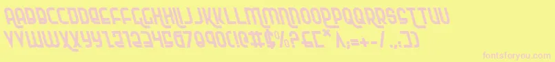 Rokikierl Font – Pink Fonts on Yellow Background