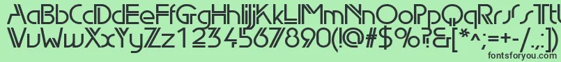 EdgelineDemiBold Font – Black Fonts on Green Background