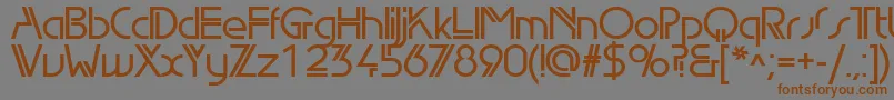 EdgelineDemiBold-Schriftart – Braune Schriften auf grauem Hintergrund