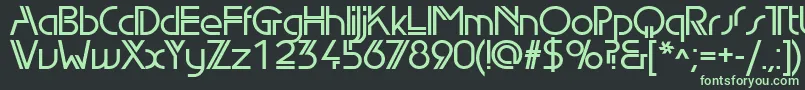 EdgelineDemiBold-Schriftart – Grüne Schriften auf schwarzem Hintergrund