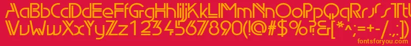 EdgelineDemiBold Font – Orange Fonts on Red Background