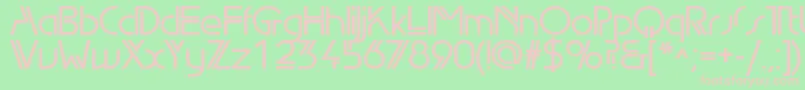 EdgelineDemiBold Font – Pink Fonts on Green Background