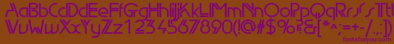 EdgelineDemiBold Font – Purple Fonts on Brown Background
