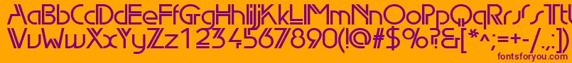 Weitere Informationen zur EdgelineDemiBold-Schriftart EdgelineDemiBold-Schriftart – Violette Schriften auf orangefarbenem Hintergrund