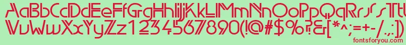 EdgelineDemiBold Font – Red Fonts on Green Background