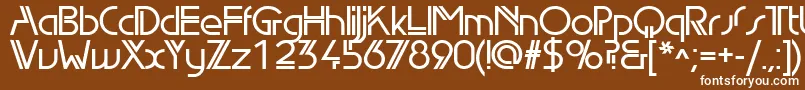 EdgelineDemiBold Font – White Fonts on Brown Background