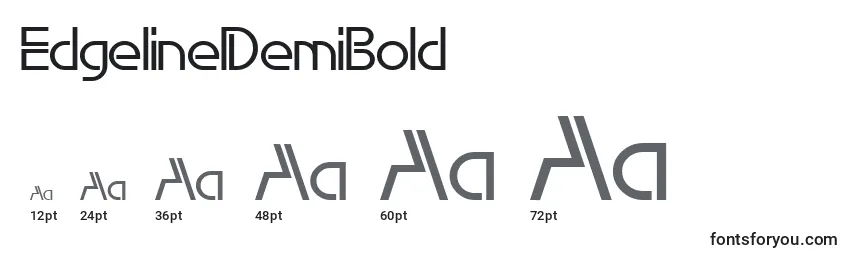 EdgelineDemiBold Font Sizes