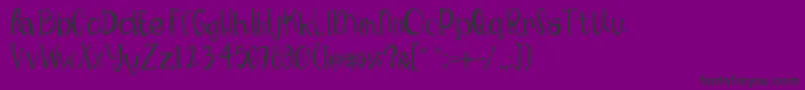 Mimsywhimsy Font – Black Fonts on Purple Background