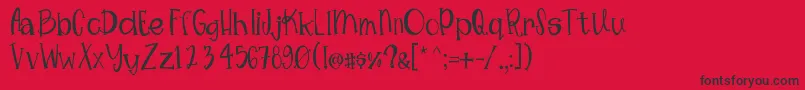 Mimsywhimsy Font – Black Fonts on Red Background