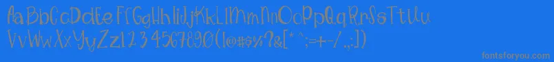 Mimsywhimsy Font – Gray Fonts on Blue Background