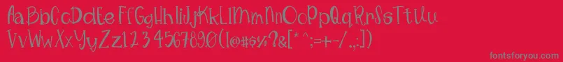 Mimsywhimsy Font – Gray Fonts on Red Background