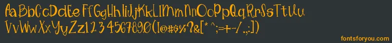 Mimsywhimsy Font – Orange Fonts on Black Background