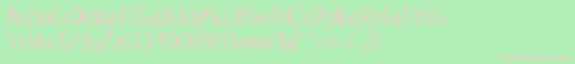 Mimsywhimsy Font – Pink Fonts on Green Background