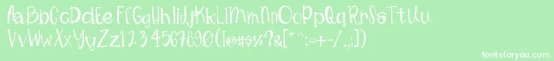 Mimsywhimsy Font – White Fonts on Green Background