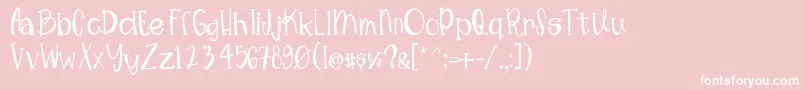 Mimsywhimsy Font – White Fonts on Pink Background