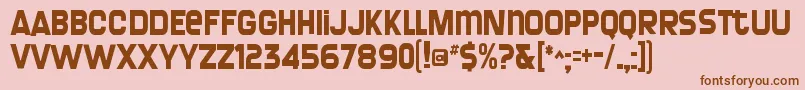 ScreengemRegular Font – Brown Fonts on Pink Background