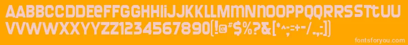 ScreengemRegular Font – Pink Fonts on Orange Background