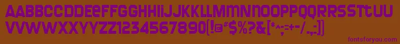 ScreengemRegular Font – Purple Fonts on Brown Background