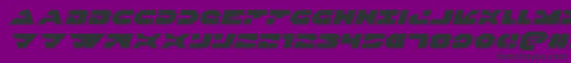 Triggermanexpandital Font – Black Fonts on Purple Background