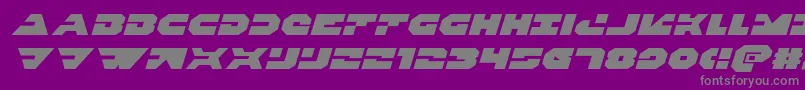 Triggermanexpandital Font – Gray Fonts on Purple Background