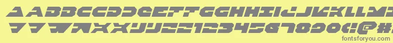 Triggermanexpandital Font – Gray Fonts on Yellow Background