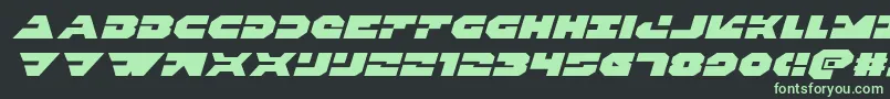 Triggermanexpandital Font – Green Fonts on Black Background