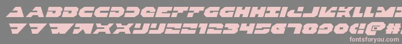 Triggermanexpandital Font – Pink Fonts on Gray Background