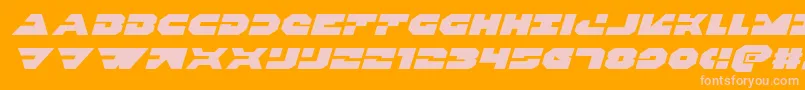 Triggermanexpandital Font – Pink Fonts on Orange Background
