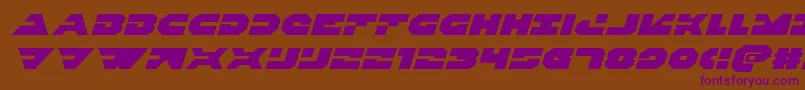 Triggermanexpandital Font – Purple Fonts on Brown Background