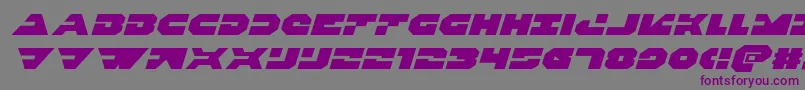 Triggermanexpandital Font – Purple Fonts on Gray Background