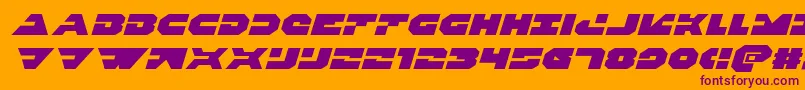Triggermanexpandital Font – Purple Fonts on Orange Background