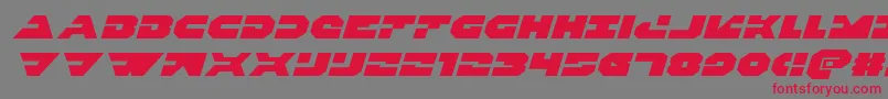 Triggermanexpandital Font – Red Fonts on Gray Background