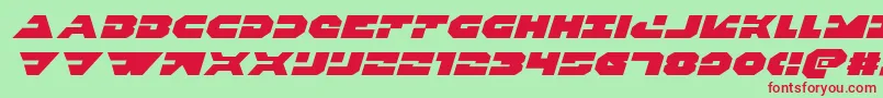 Triggermanexpandital Font – Red Fonts on Green Background