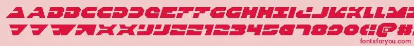 Triggermanexpandital Font – Red Fonts on Pink Background