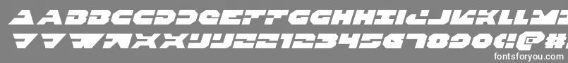 Triggermanexpandital Font – White Fonts on Gray Background