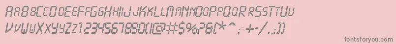 VcrscapssskItalic Font – Gray Fonts on Pink Background