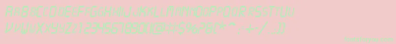 VcrscapssskItalic-Schriftart – Grüne Schriften auf rosa Hintergrund