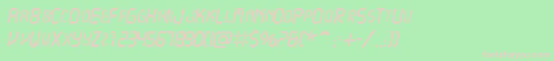 VcrscapssskItalic Font – Pink Fonts on Green Background