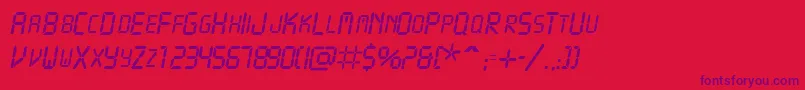 VcrscapssskItalic Font – Purple Fonts on Red Background