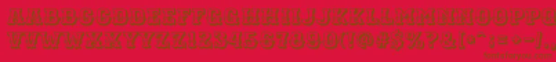 EwertRegular Font – Brown Fonts on Red Background