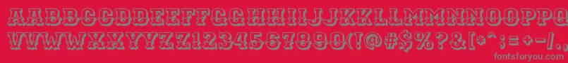 EwertRegular Font – Gray Fonts on Red Background