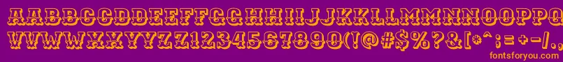 EwertRegular Font – Orange Fonts on Purple Background