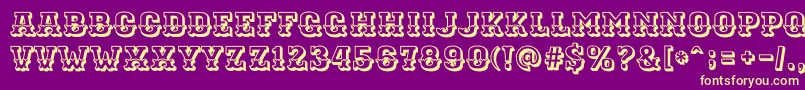 EwertRegular Font – Yellow Fonts on Purple Background
