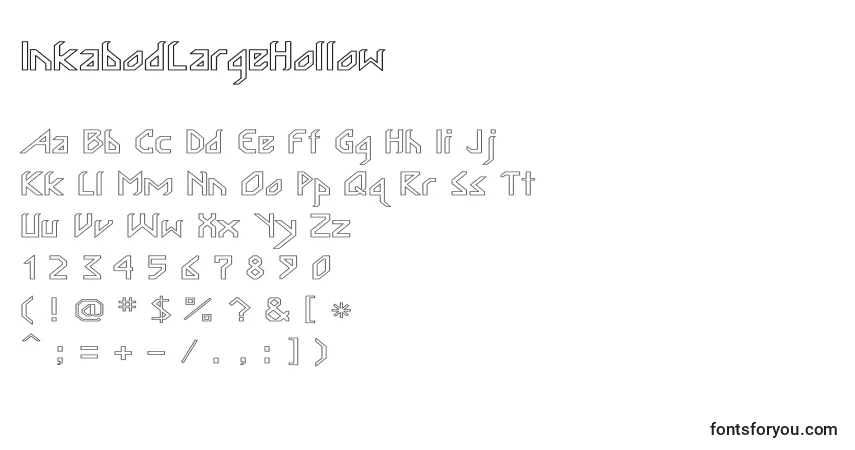 Schriftart InkabodLargeHollow – Alphabet, Zahlen, spezielle Symbole
