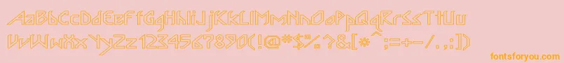 InkabodLargeHollow Font – Orange Fonts on Pink Background